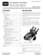 Toro Recycler 21030 Operator'S Manual preview