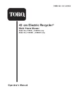 Предварительный просмотр 1 страницы Toro Recycler 21050B Operator'S Manual