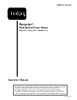 Preview for 1 page of Toro Recycler 22170 Operator'S Manual