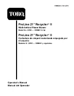 Toro Recycler II ProLine 21 Operator'S Manual предпросмотр