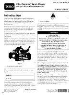 Preview for 2 page of Toro Recyler 20379 Operator'S Manual