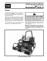 Toro Reelmaster 3550-D Preliminary Service Manual предпросмотр