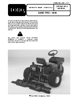 Предварительный просмотр 1 страницы Toro Sand Pro 3020 Operator'S Manual