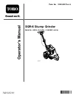 Preview for 1 page of Toro SGR-6 22600 Operator'S Manual