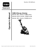 Preview for 1 page of Toro SGR-6 Operator'S Manual