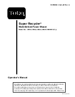 Toro Super Recycler 20030 Operator'S Manual предпросмотр