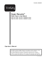 Preview for 1 page of Toro Super Recycler 20036 Operator'S Manual