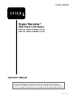 Toro Super Recycler 20045 Operator'S Manual preview