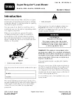 Toro Super Recycler 20383 Operator'S Manual preview