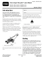 Toro Super Recycler 20794 Operator'S Manual preview