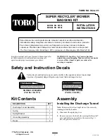 Toro SUPER RECYCLER 59193 Installation Instructions предпросмотр