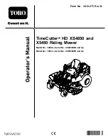 Toro TimeCutter HD X5450 Operator'S Manual preview