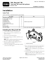 Toro TimeCutter MX50 79024 Installation Instructions preview