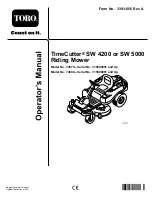 Toro TimeCutter SW 4200 Operator'S Manual preview