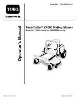 Предварительный просмотр 1 страницы Toro TimeCutter Z4200 Operator'S Manual