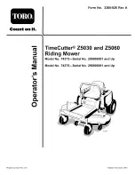 Preview for 1 page of Toro TimeCutter Z5030 Operator'S Manual