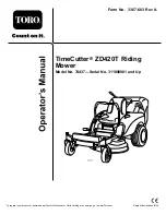 Toro TimeCutter ZD420T Operator'S Manual предпросмотр