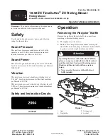 Toro TimeCutter ZX Series Operator'S Manual Addendum preview