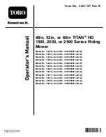 Preview for 1 page of Toro TITAN HD 1500 Operator'S Manual