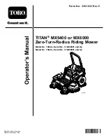 Preview for 1 page of Toro Titan MX5400 Operator'S Manual