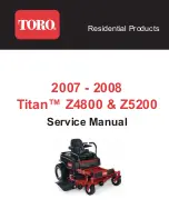 Preview for 1 page of Toro Titan Z4800 Service Manual