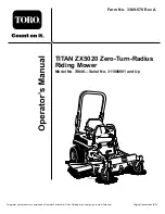 Toro TITAN ZX5020 Operator'S Manual preview