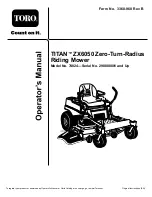 Preview for 1 page of Toro TITAN ZX6050 Operator'S Manual