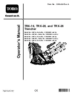 Предварительный просмотр 1 страницы Toro TRX-16 Original Instructions Manual