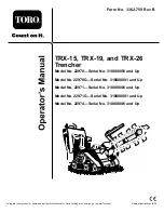 Предварительный просмотр 1 страницы Toro TRX-26 Operator'S Manual