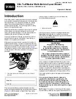 Toro TurfMaster 22210 Operator'S Manual предпросмотр