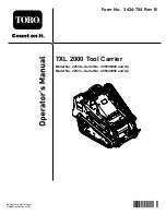 Toro TXL 2000 Operator'S Manual preview