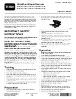 Preview for 3 page of Toro UltraPlus 51558 Operator'S Manual