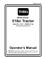 Toro wheel horse 518XI Operator'S Manual preview