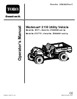 Предварительный просмотр 1 страницы Toro Workman 2110 Operator'S Manual