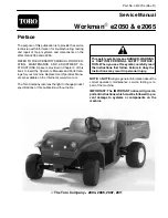 Toro WorkmanR e2050 Service Manual preview