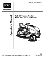 Toro XLS 420T Operator'S Manual preview