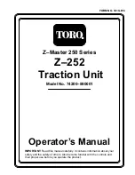 Toro z-252 Operator'S Manual preview