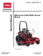 Preview for 1 page of Toro Z Master 4000 Series Service Manual