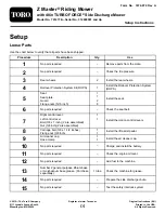 Toro Z Master 74141TE Setup Instructions preview