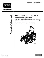 Preview for 1 page of Toro Z Master Commercial TURBO FORCE 3000 Series Operator'S Manual