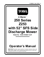 Предварительный просмотр 1 страницы Toro Z-Master Z253 Operator'S Manual