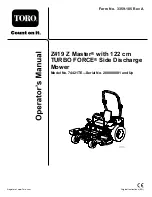 Toro Z MASTER Z419 Operator'S Manual preview