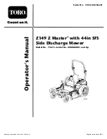 Предварительный просмотр 1 страницы Toro Z149 Z Master 74411 Operator'S Manual