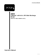 Preview for 1 page of Toro Z225 Z-Master Operator'S Manual