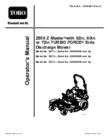 Preview for 1 page of Toro Z550 Z Master Operator'S Manual