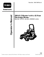 Toro Z580-D Operator'S Manual preview