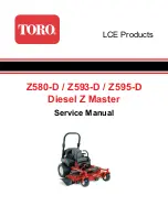 Preview for 1 page of Toro Z580-D Service Manual