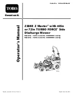 Toro Z588E Z Master Operator'S Manual preview