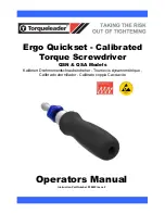 Torqueleader QSA series Operator'S Manual preview