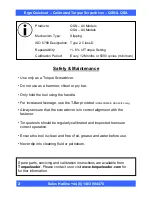 Preview for 2 page of Torqueleader QSA series Operator'S Manual